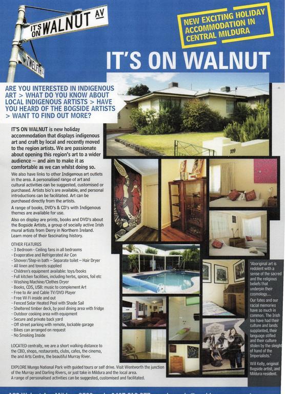 It'S On Walnut Villa Mildura Rum bild